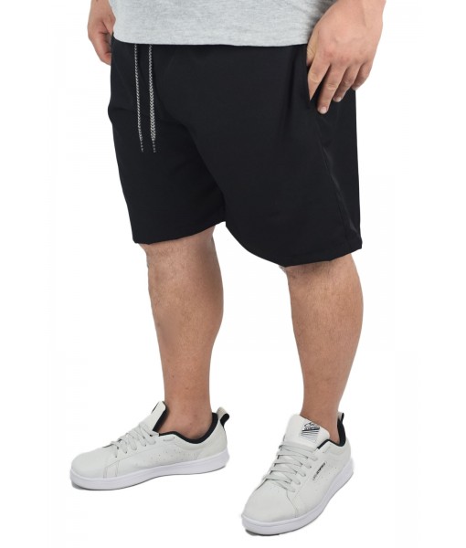 Short Bermuda Tactel Elastano Extra Grande Plus size Liso Preto